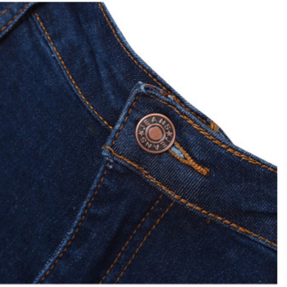 Patchwork Plaid Ripped Jeans - Picture 5 of 7